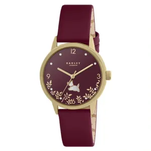 Radley Burgundy Leather Strap Ladies Watch RY21782A