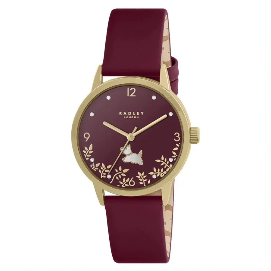 Radley Burgundy Leather Strap Ladies Watch RY21782A