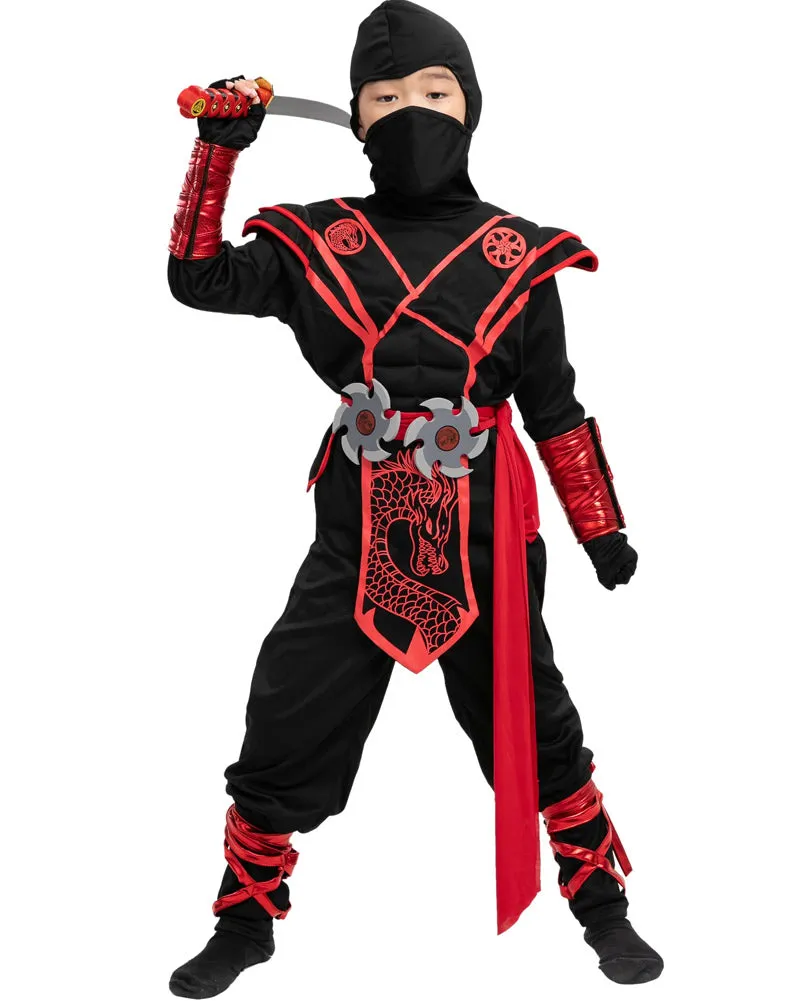 Red Dragon Ninja Toddler and Kids Costume