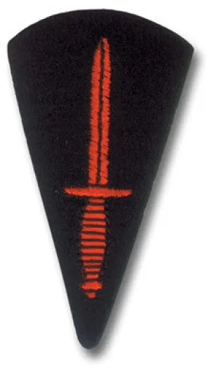 RED ON BLACK RM DAGGER BADGE Silvermans