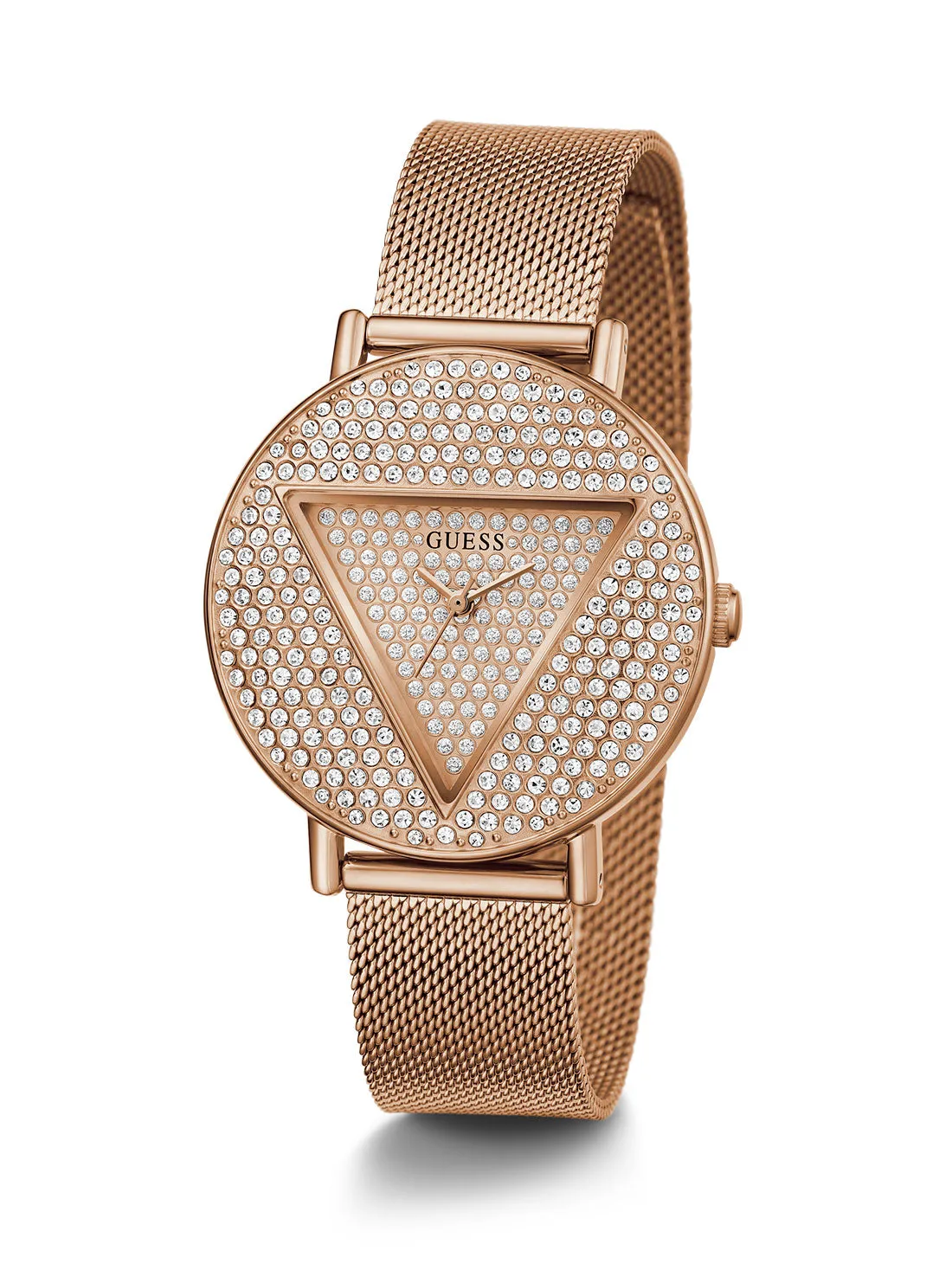 Rose Gold Iconic Crystal Mesh Watch Guess