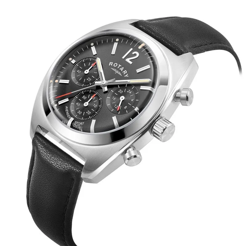 Rotary Avenger Sport Black Strap Mens Watch GS05485-65