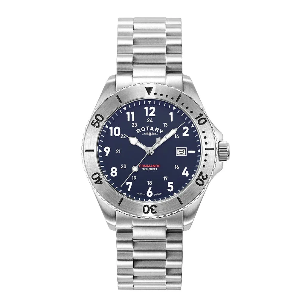 Rotary Commando Blue Dial Mens Watch GB05475-52