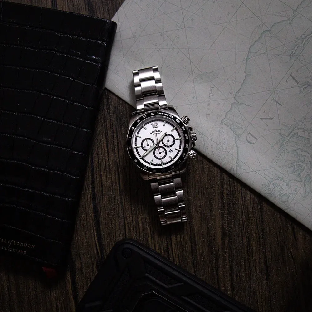 Rotary Henley Chronograph Stainless Steel Mens Watch GB05440/02