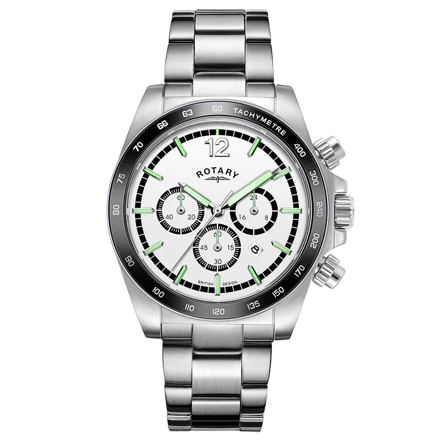 Rotary Henley Chronograph Stainless Steel Mens Watch GB05440/02
