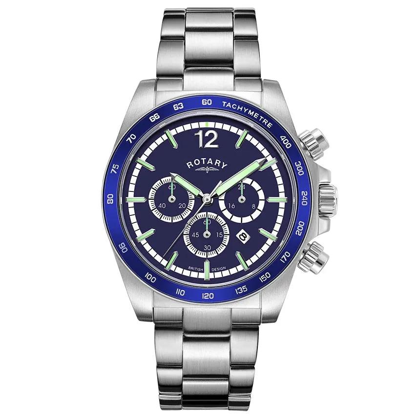 Rotary Henley Chronograph Stainless Steel Mens Watch GB05440/05