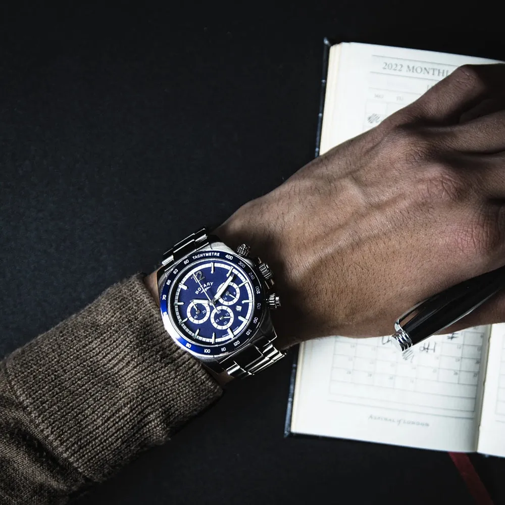 Rotary Henley Chronograph Stainless Steel Mens Watch GB05440/05