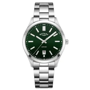 Rotary Oxford Green Dial Stainless Steel Mens Watch GB05520/24
