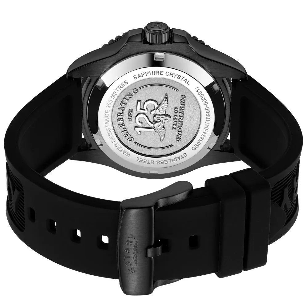 Rotary Seamatic Automatic Mens Divers Watch Black Edition GS05434/04