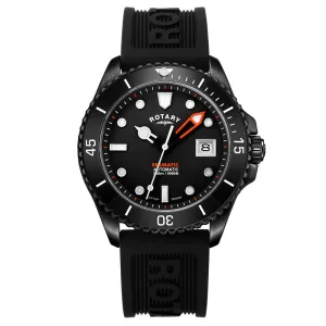Rotary Seamatic Automatic Mens Divers Watch Black Edition GS05434/04