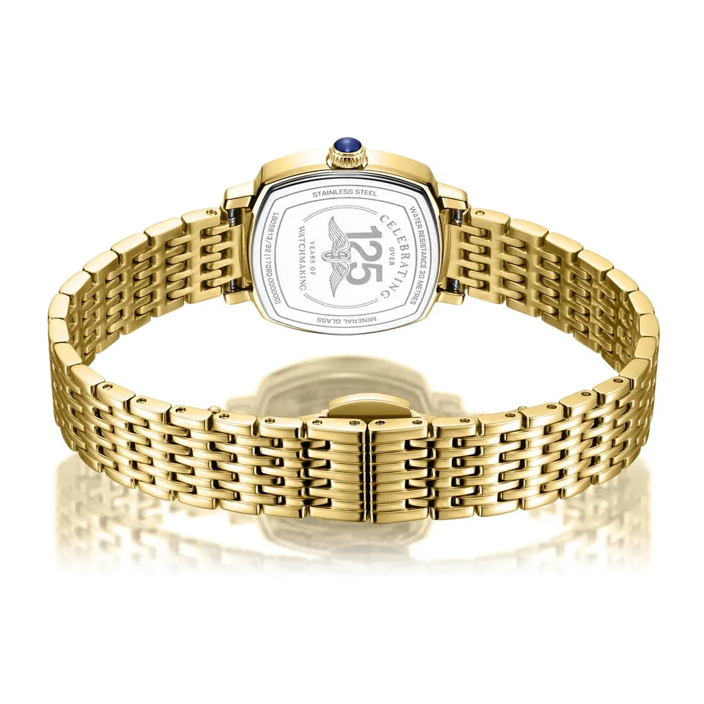 Rotary Traditional Crystal Set Gold Tone Ladies Watch LB05813/92
