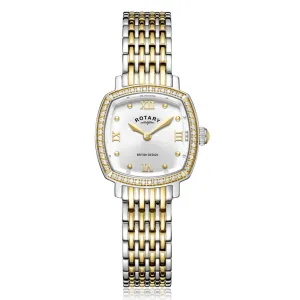 Rotary Traditional Crystal Set Two Tone Ladies Watch LB05811/70