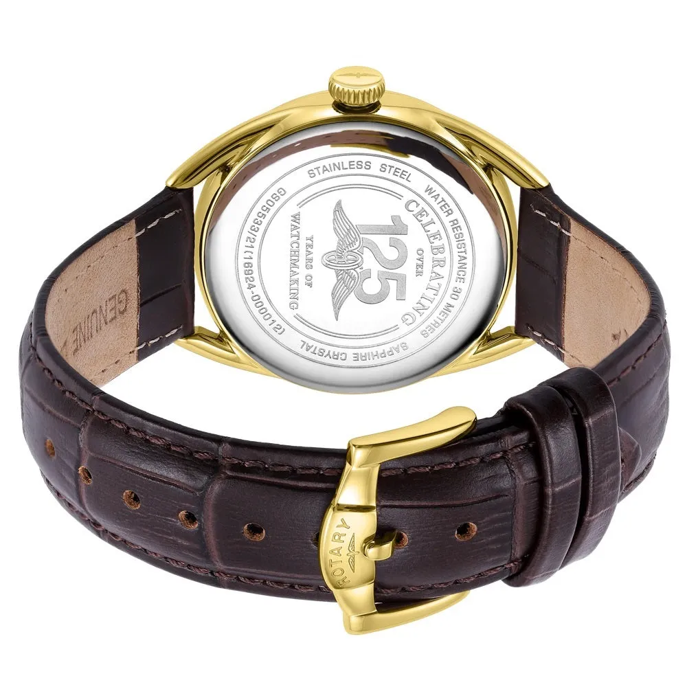 Rotary Traditional Leather Strap Mens Watch GS05533/21