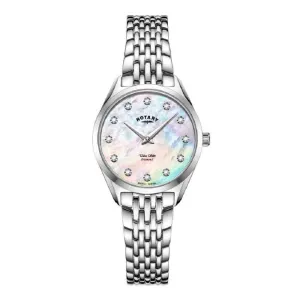 Rotary Ultra Slim Diamond Set Ladies Watch LB08010/07/D