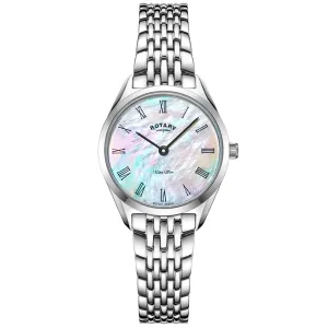 Rotary Ultra Slim Mother of Pearl Dial Ladies Watch LB08010/41