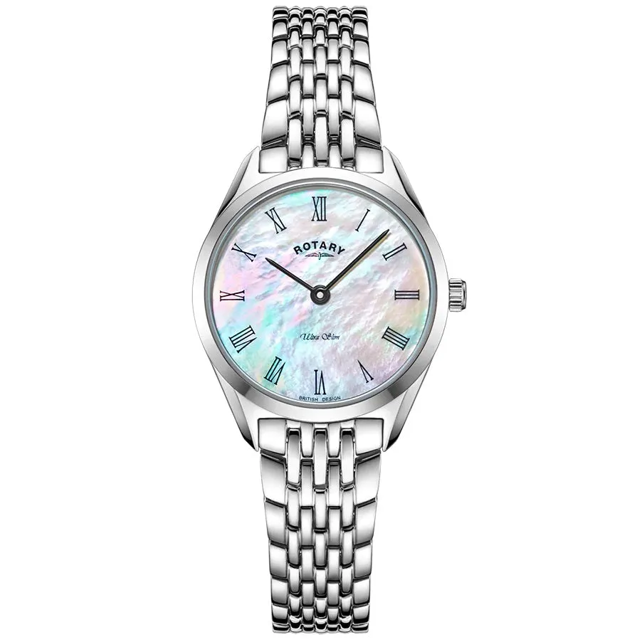 Rotary Ultra Slim Mother of Pearl Dial Ladies Watch LB08010/41
