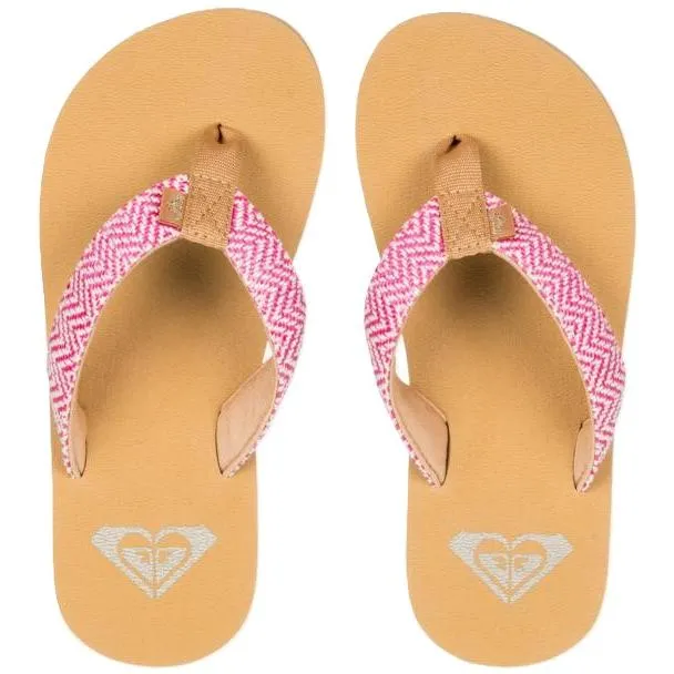 Roxy Kids Porto Raffia Flip Flops