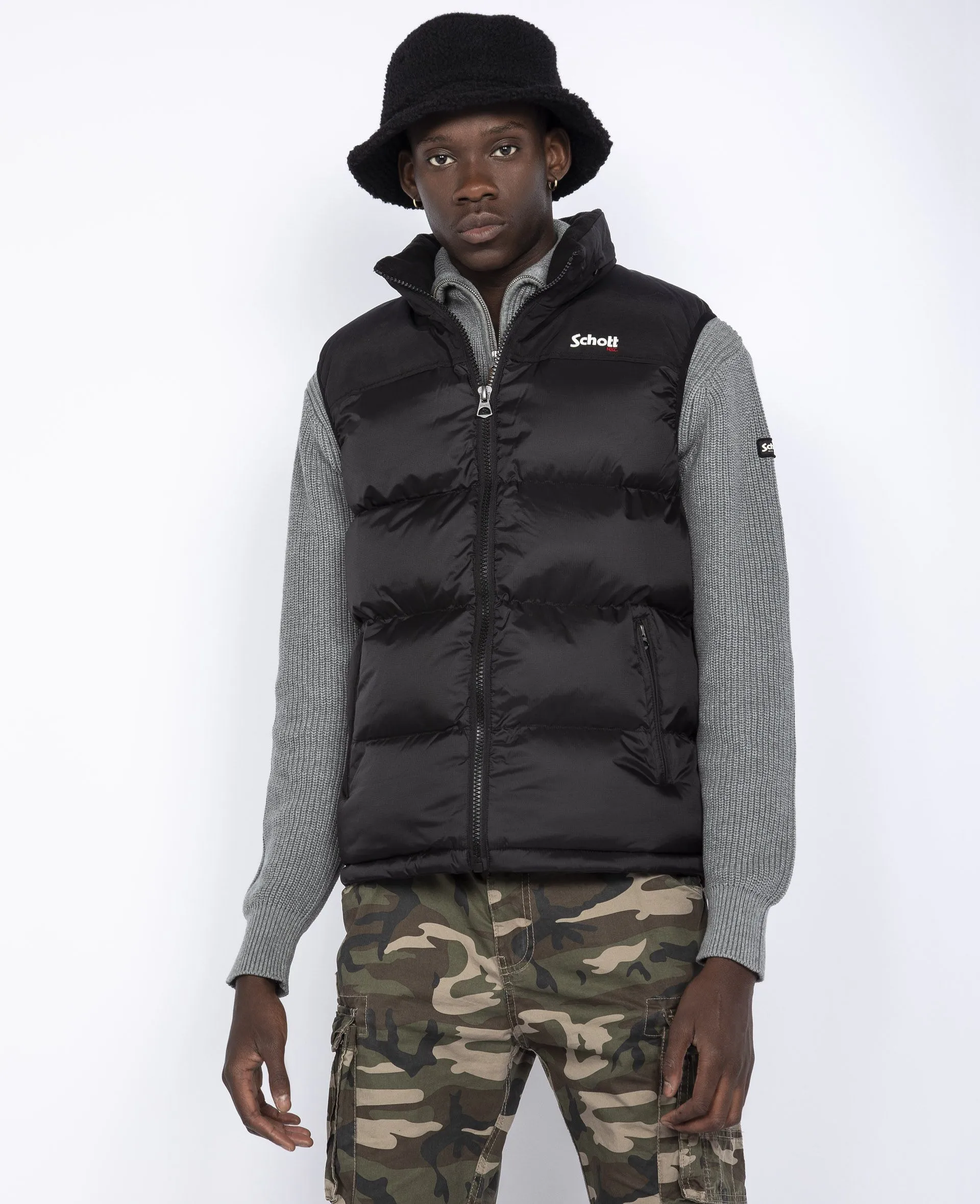 SCHOTT UTAHV SLEEVELESS PUFFER JACKET Silvermans