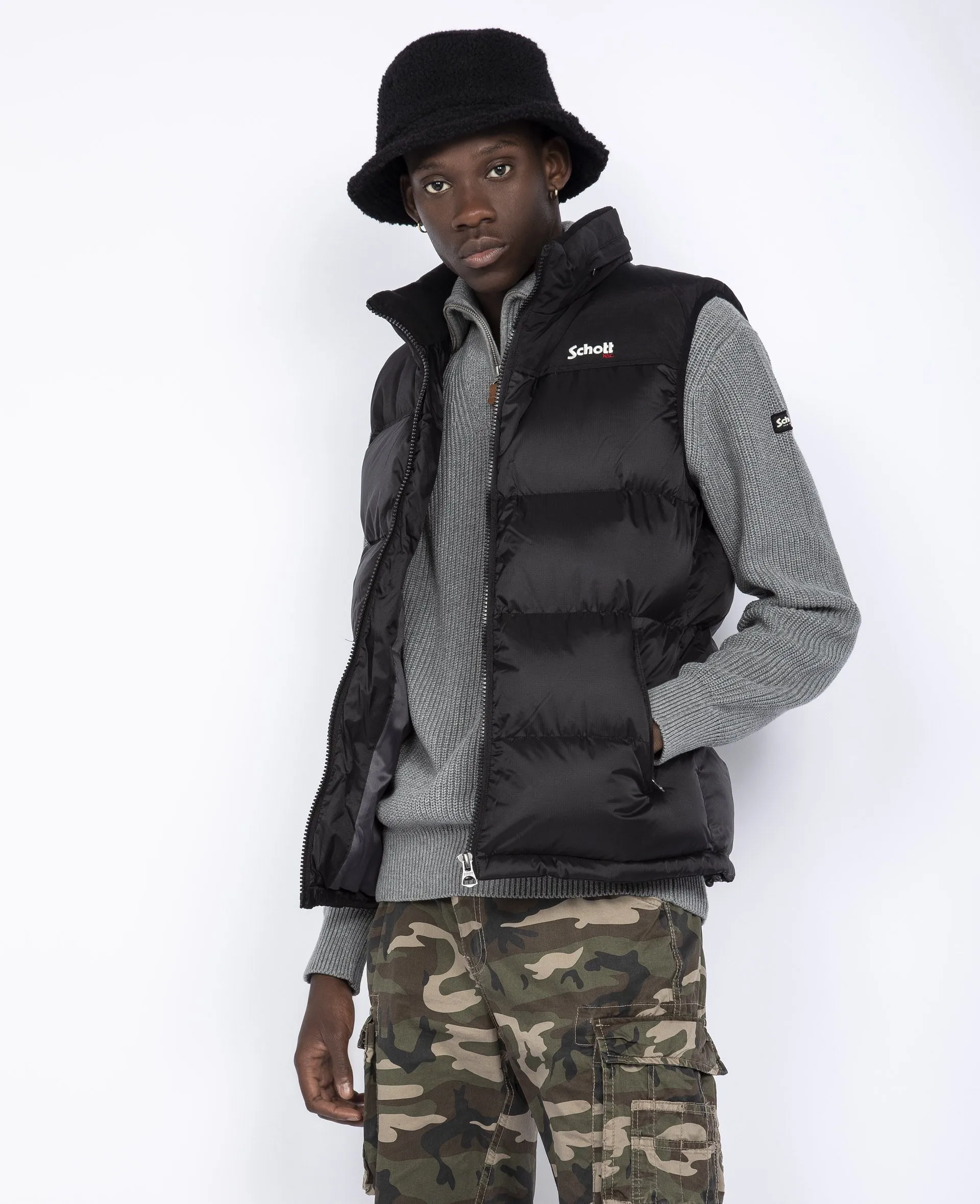 SCHOTT UTAHV SLEEVELESS PUFFER JACKET Silvermans