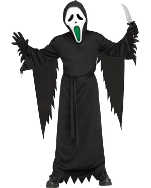 Scream Light Up Fade Mouth Ghost Face Boys Costume