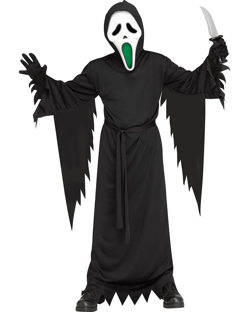 Scream Light Up Fade Mouth Ghost Face Boys Costume