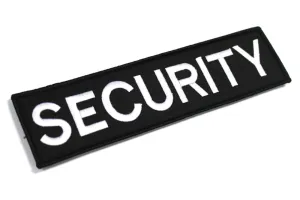 SECURITY LARGE VELCRO BADGE / PATCH Silvermans
