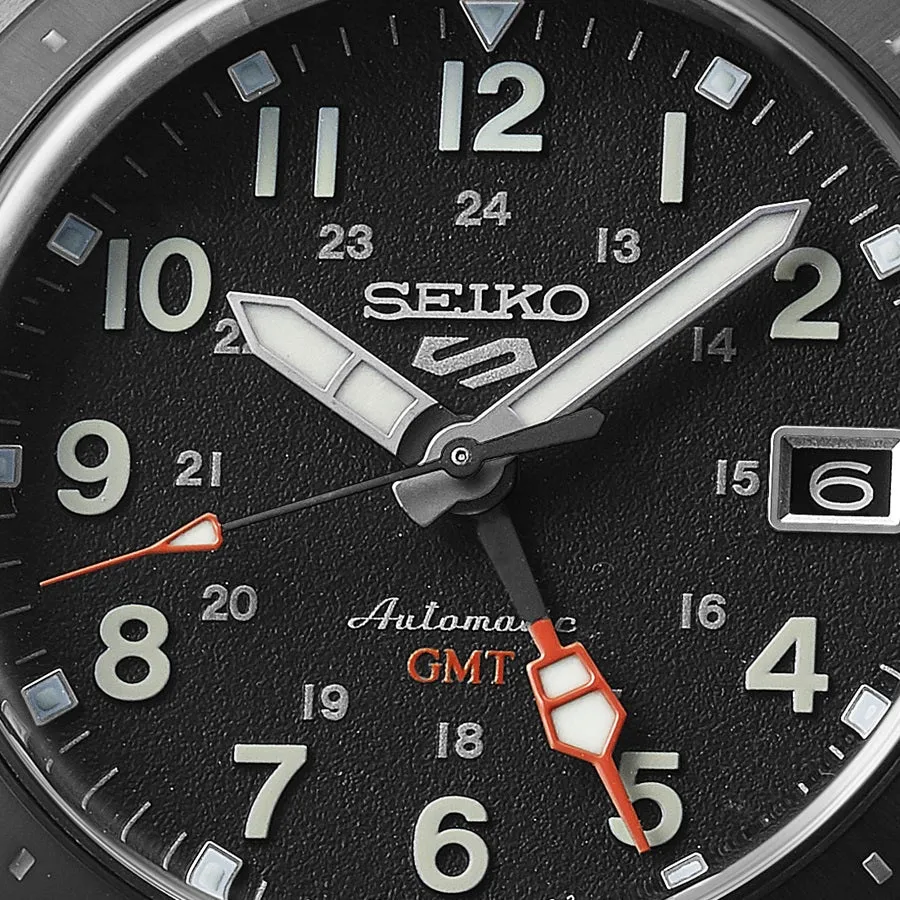 Seiko 5 Sports Field 'Deception' Mechanical GMT Mens Watch SSK025K1