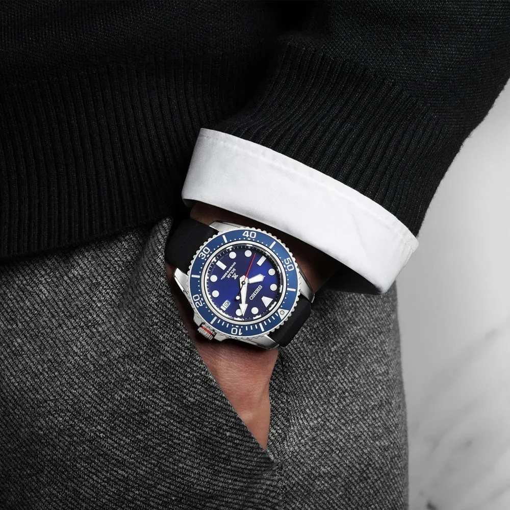 Seiko Prospex Solar Divers Watch Silicone Strap SNE593P1