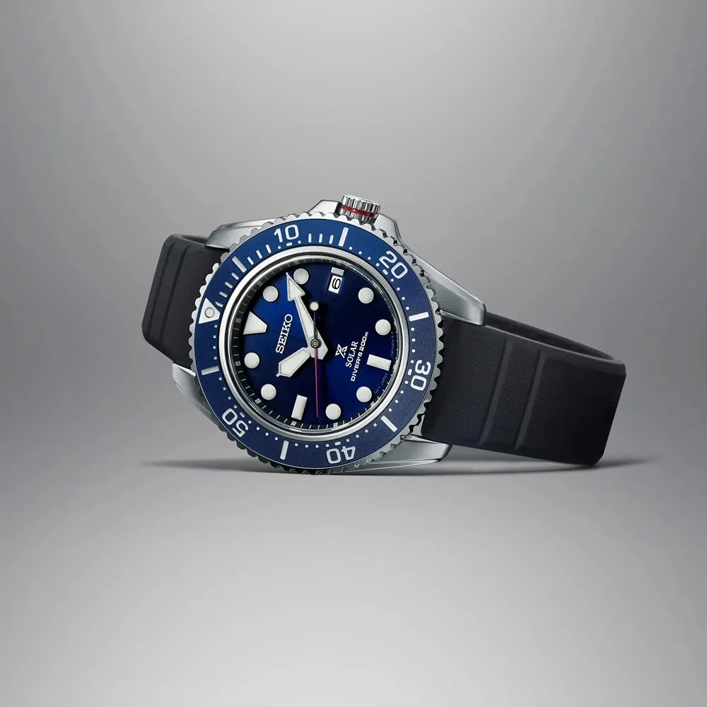 Seiko Prospex Solar Divers Watch Silicone Strap SNE593P1