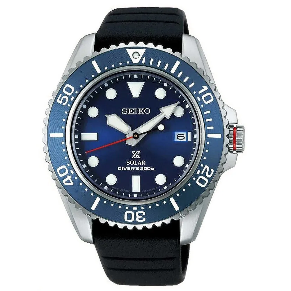 Seiko Prospex Solar Divers Watch Silicone Strap SNE593P1