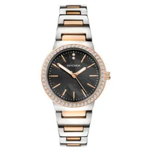 Sekonda Amelia Rose Two Tone Crystal Set Ladies Watch 40493