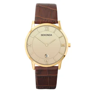 Sekonda Brown Leather Strap Mens Watch 1041