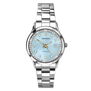 Sekonda Catherine Crystal Set Classic Ladies Watch Blue 40476