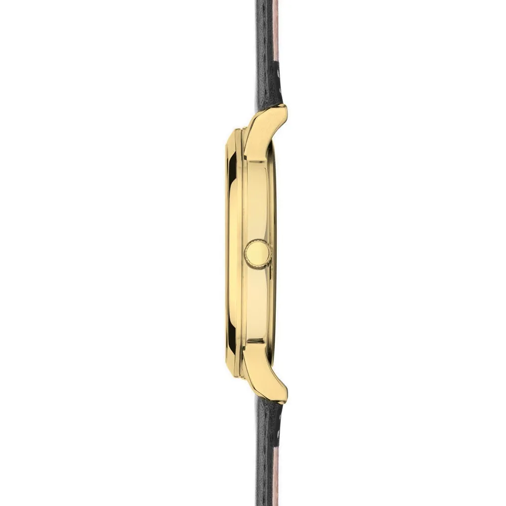 Sekonda Classic Easy Reader Gold Plated Leather Strap Mens Watch 30130