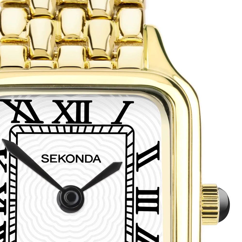 Sekonda Classic Monica Maxi Gold Plated Ladies Watch 40657