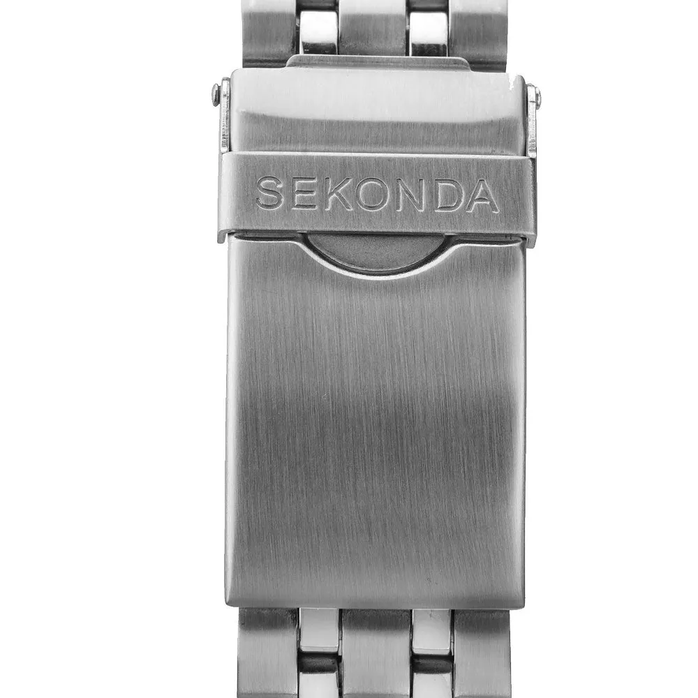 Sekonda Day Date Stainless Steel Mens Watch 1663