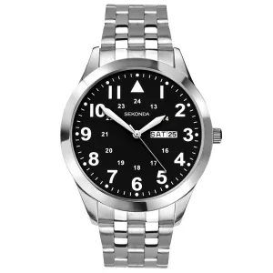 Sekonda Day Date Stainless Steel Mens Watch 1663