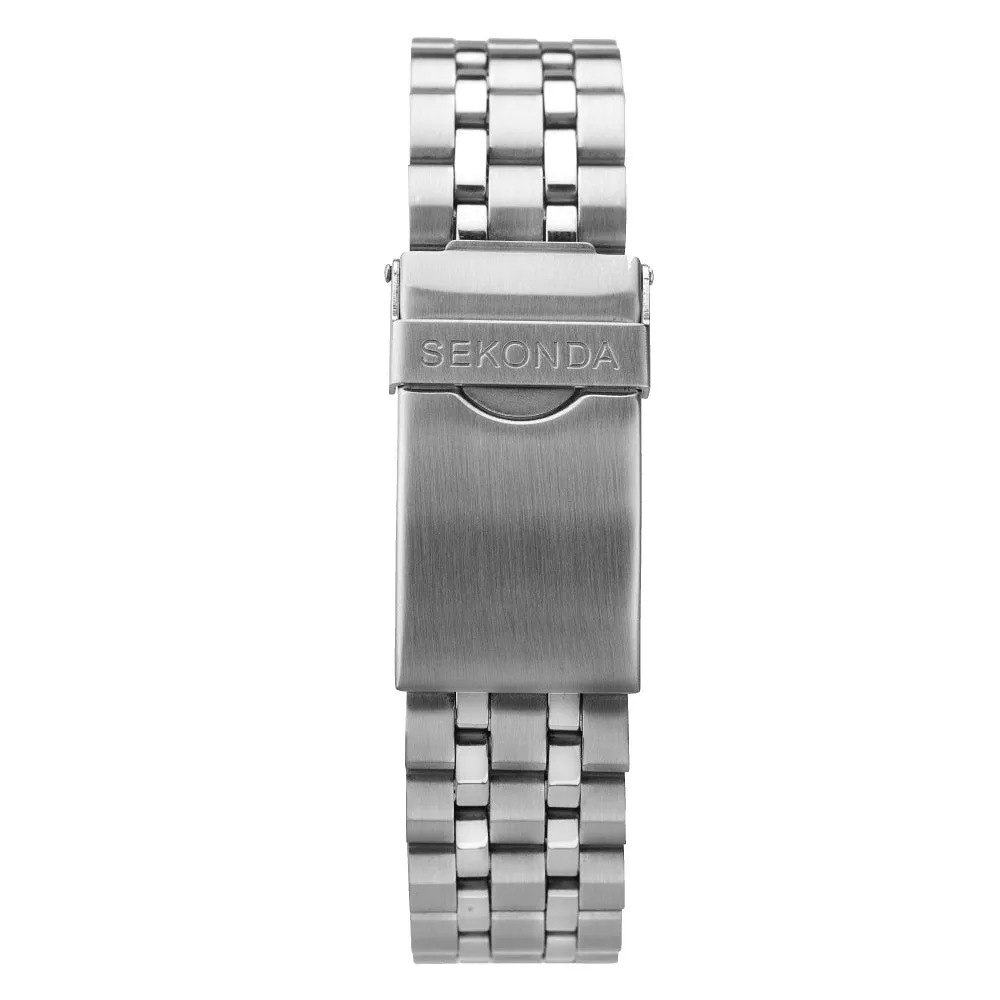 Sekonda Day Date Stainless Steel Mens Watch 1663
