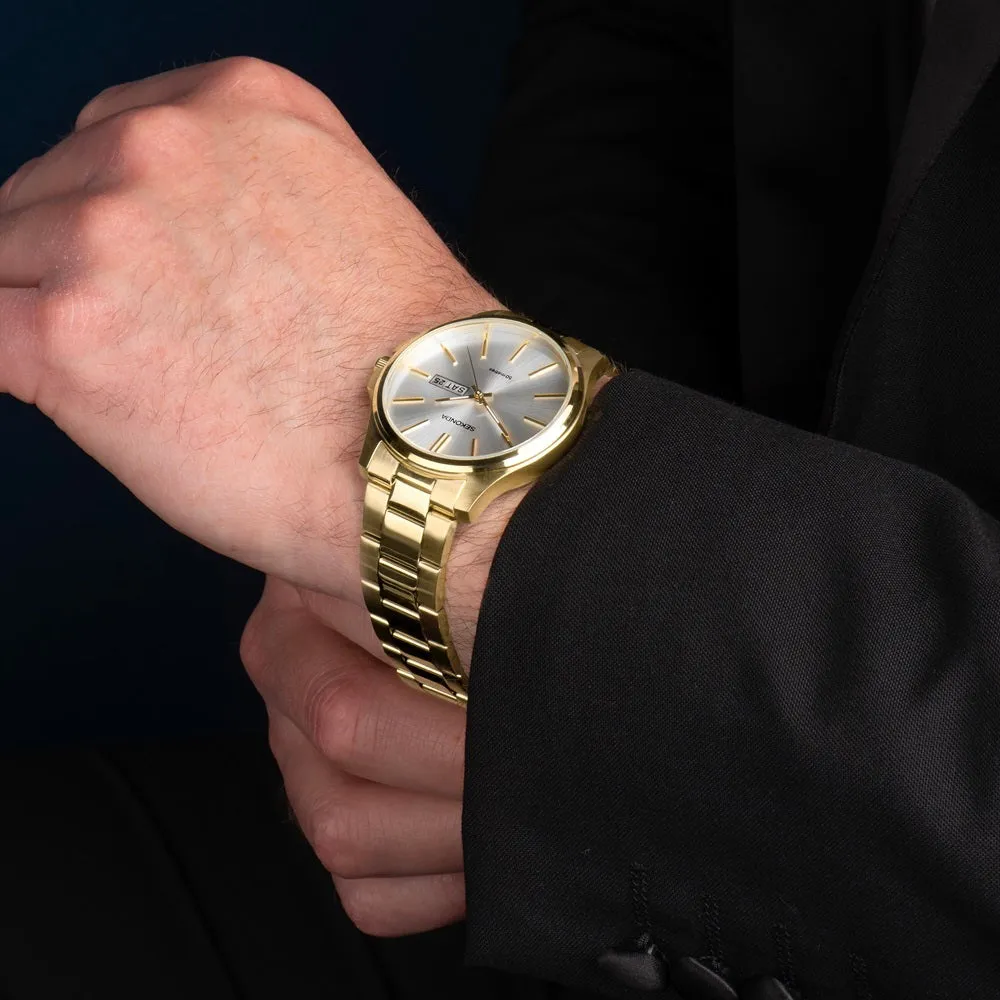 Sekonda Gold Plated Stainless Steel Mens Watch 30154