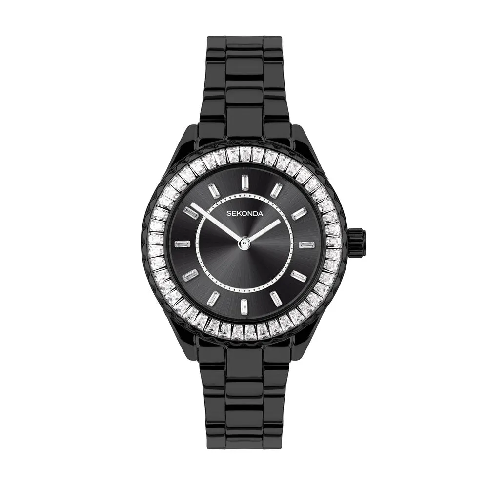 Sekonda Ladies Classic Margot Black IP Watch 40659