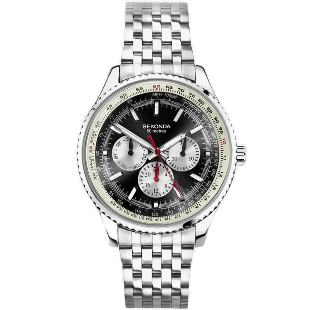 Sekonda Maverick Pilot Aviator Mens Bracelet Watch 30037