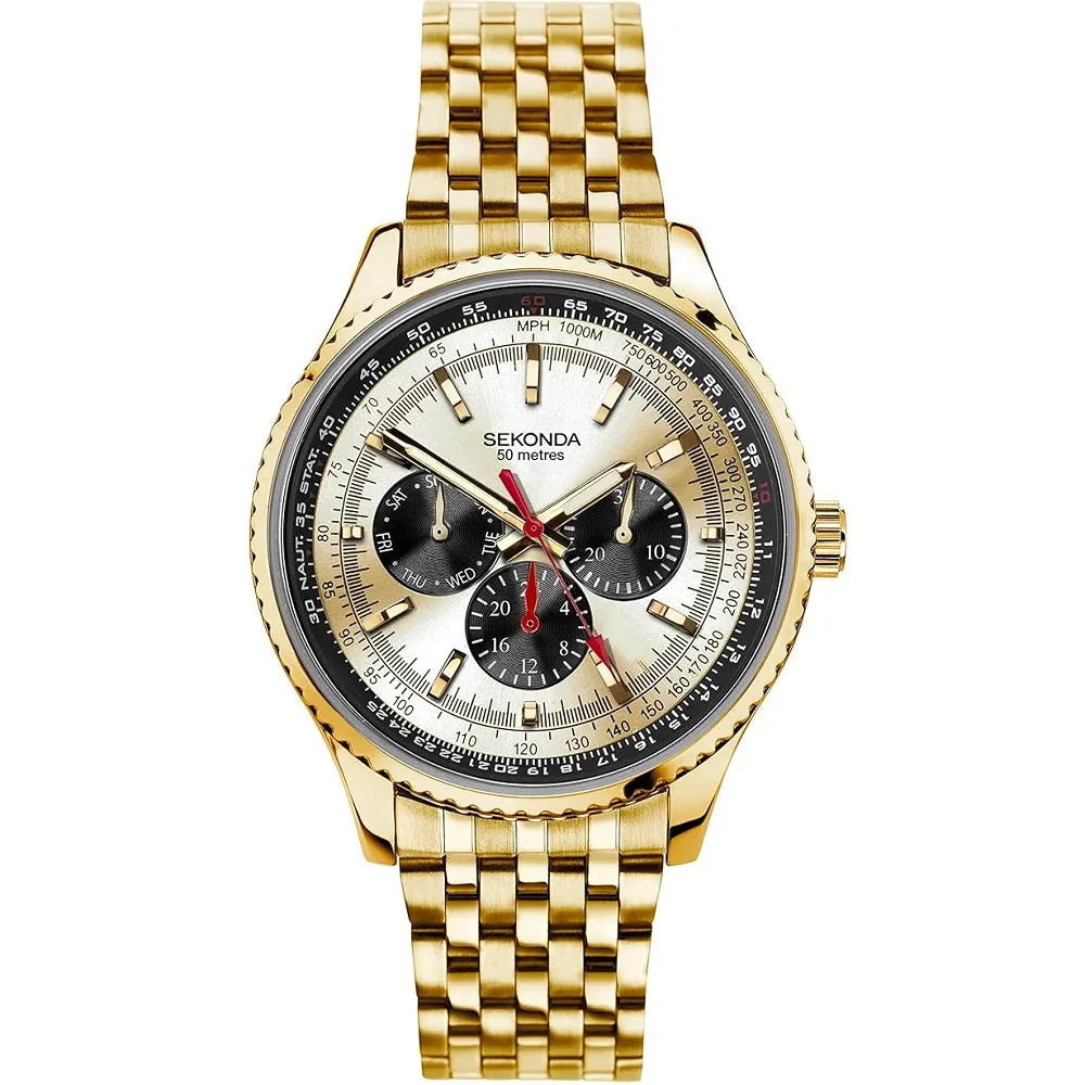 Sekonda Maverick Pilot Aviator Mens Bracelet Watch 30040