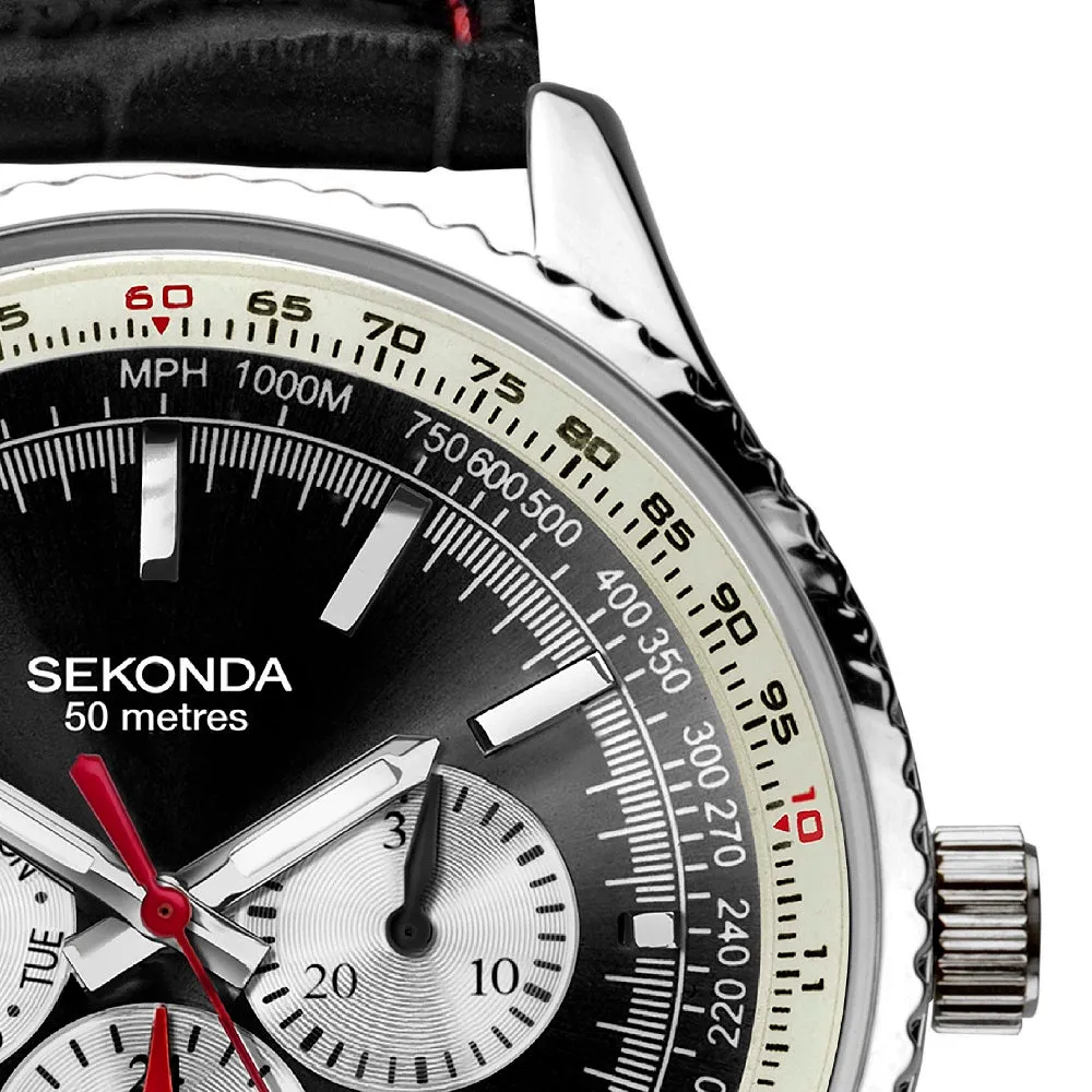 Sekonda Maverick Pilot Aviator Mens Strap Watch 30035