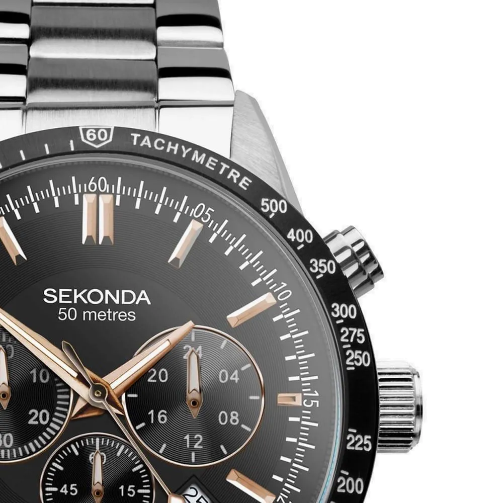 Sekonda Velocity Sports Chronograph Men's Watch Black Dial 30023