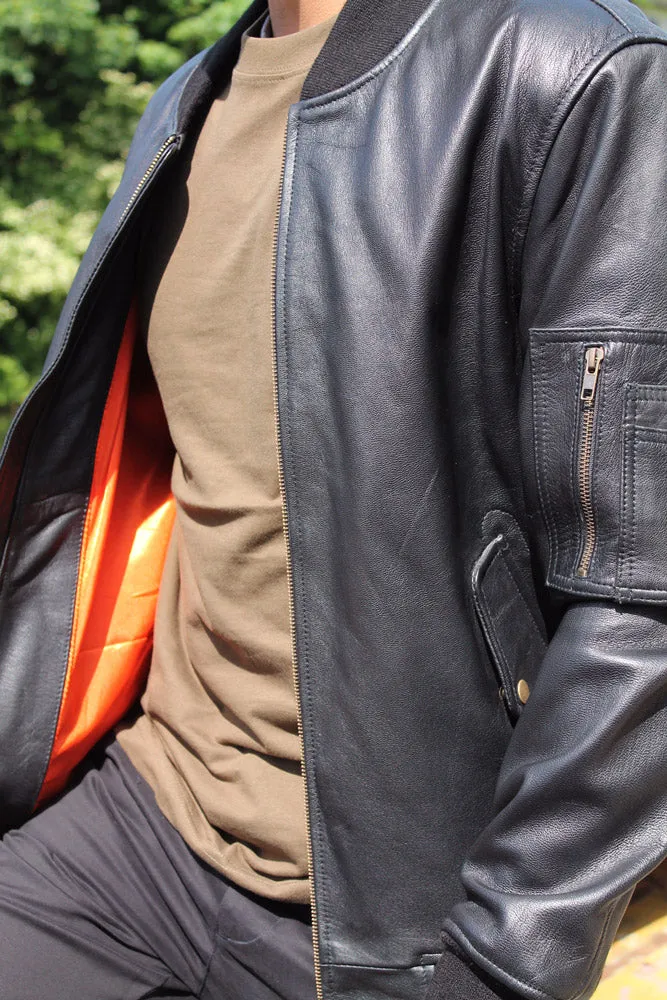 SIL-MA1 LEATHER FLYING JACKET Silvermans