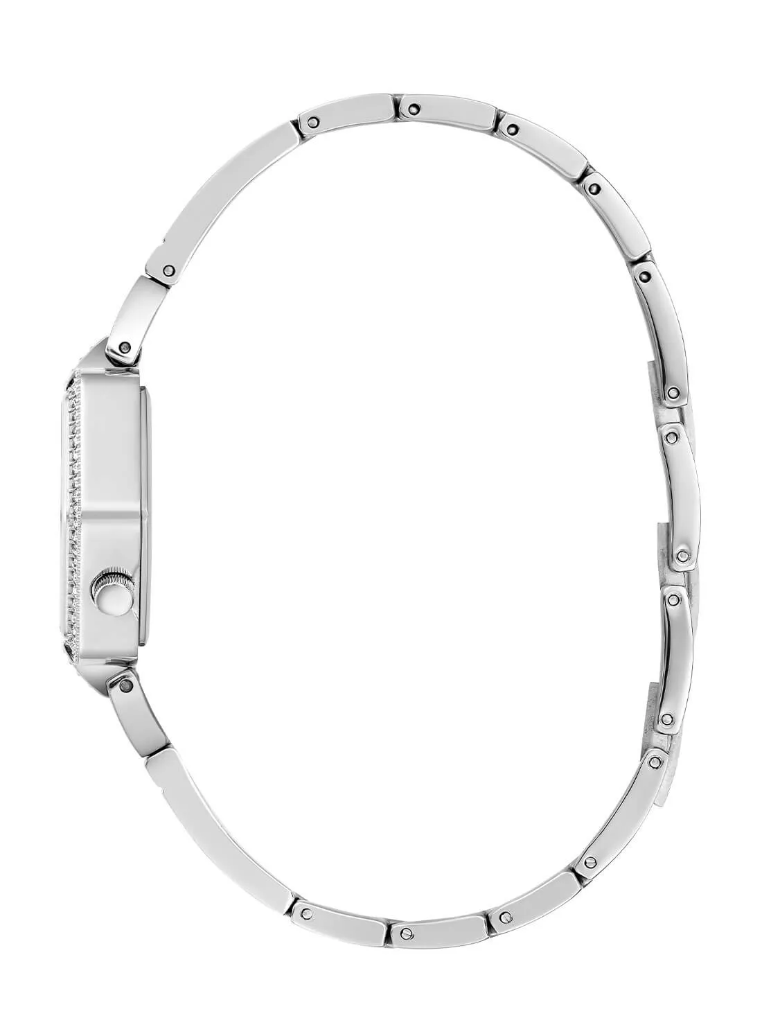 Silver Audrey Glitz Hexagonal Link Watch Guess