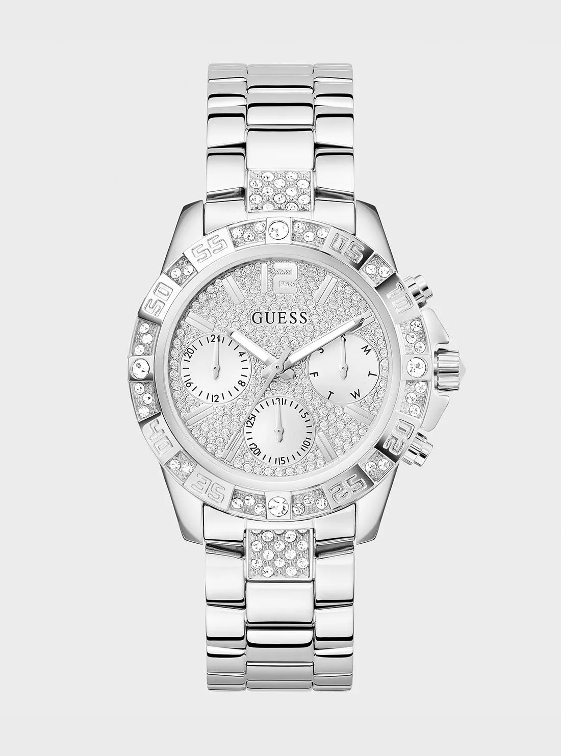 Silver Majesty Link Watch Guess