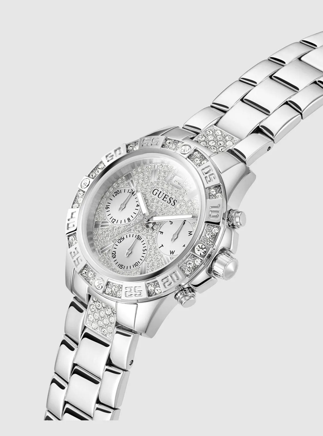 Silver Majesty Link Watch Guess