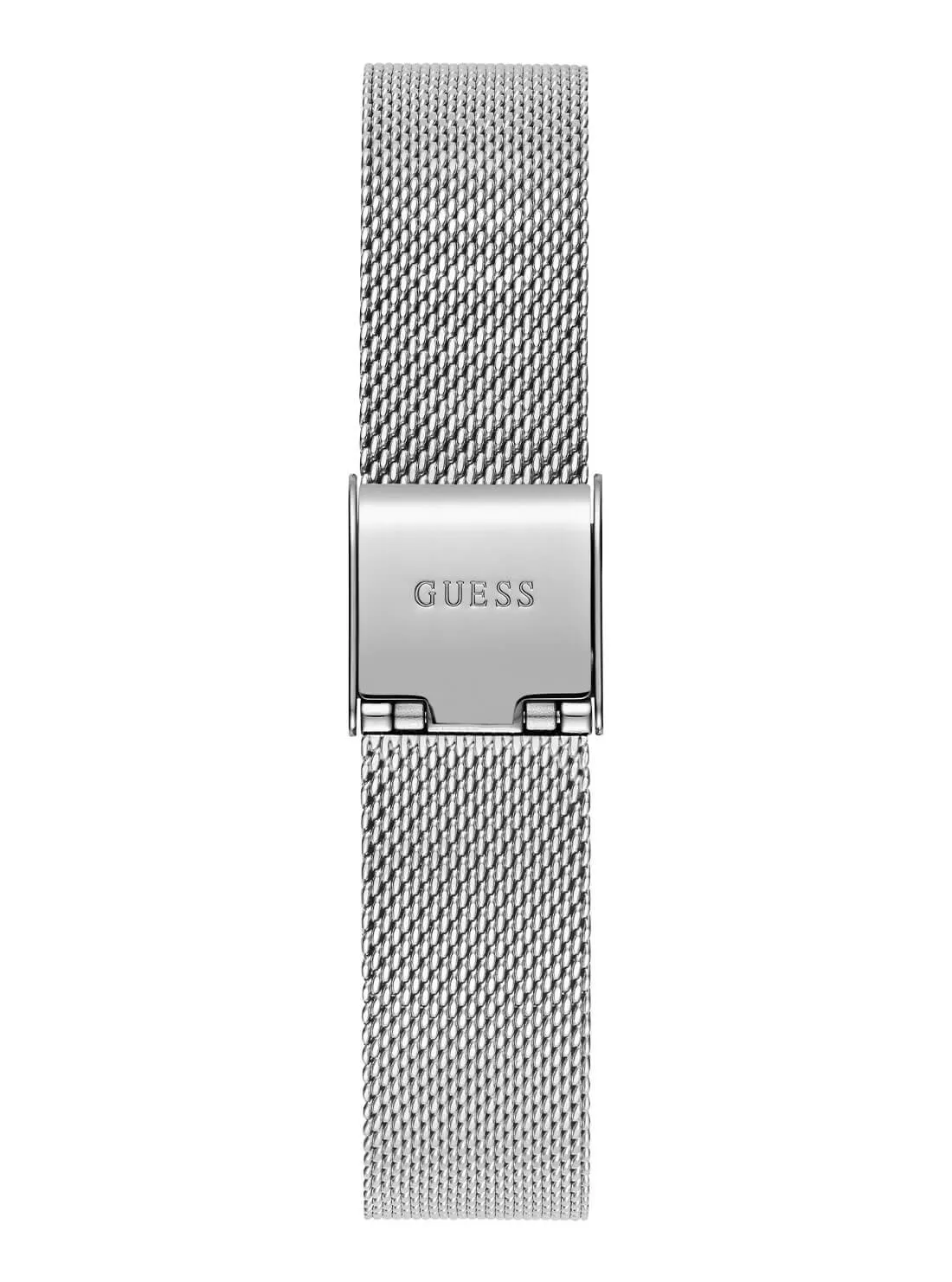 Silver Mini Iconic Glitz Mesh Watch Guess
