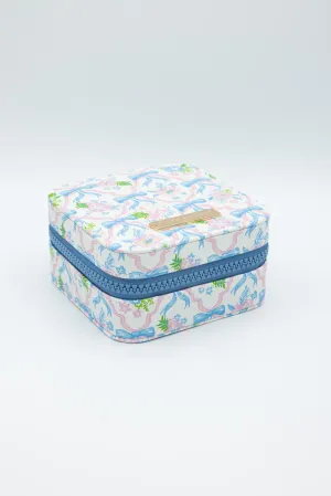 Simply Southern Jewelry Box Case in Blue Ribbon | 0125-BAG-JWLCASE-RBBN